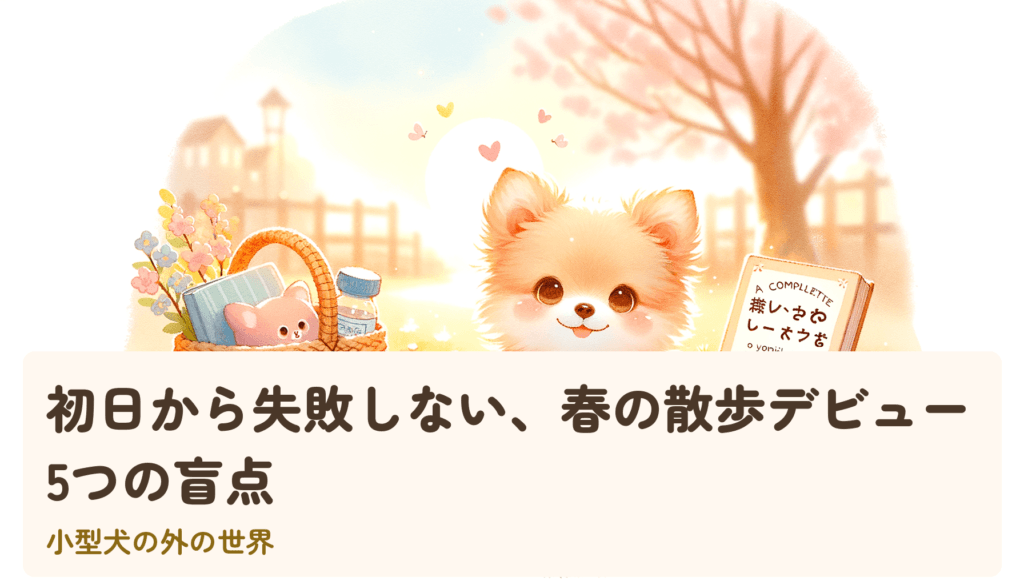 初日から失敗しない、春の散歩デビュー5つの盲点｜小型犬の外の世界