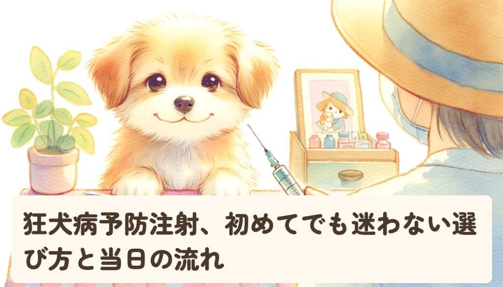 狂犬病予防注射、初めてでも迷わない選び方と当日の流れ
