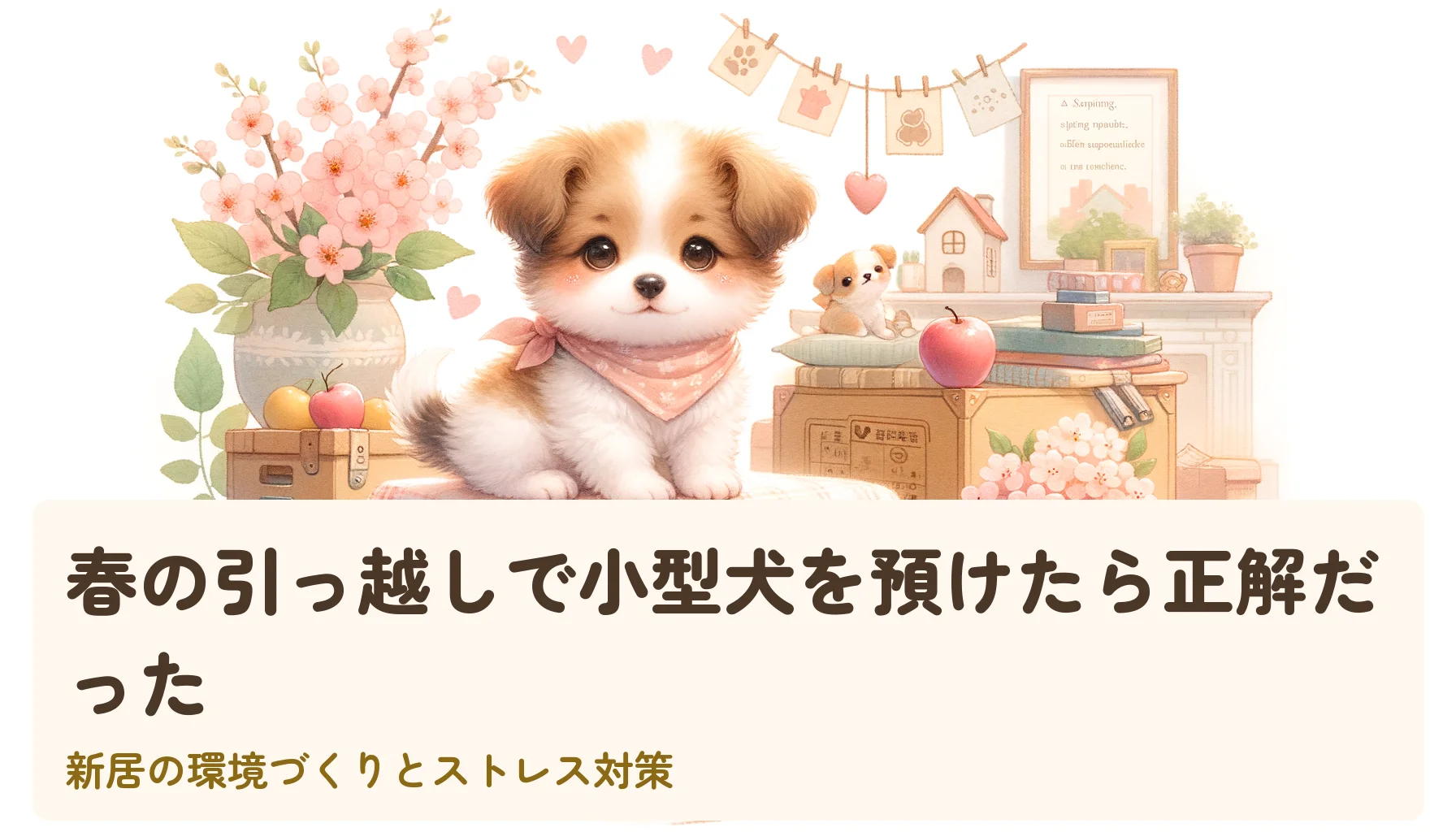 春の引っ越しで小型犬を預けたら正解だった|新居の環境づくりとストレス対策