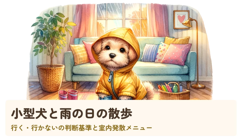 小型犬と雨の日の散歩｜行く・行かないの判断基準と室内発散メニュー