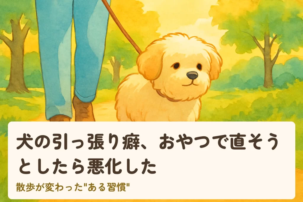 犬の引っ張り癖 おやつで直そうとしたら悪化した