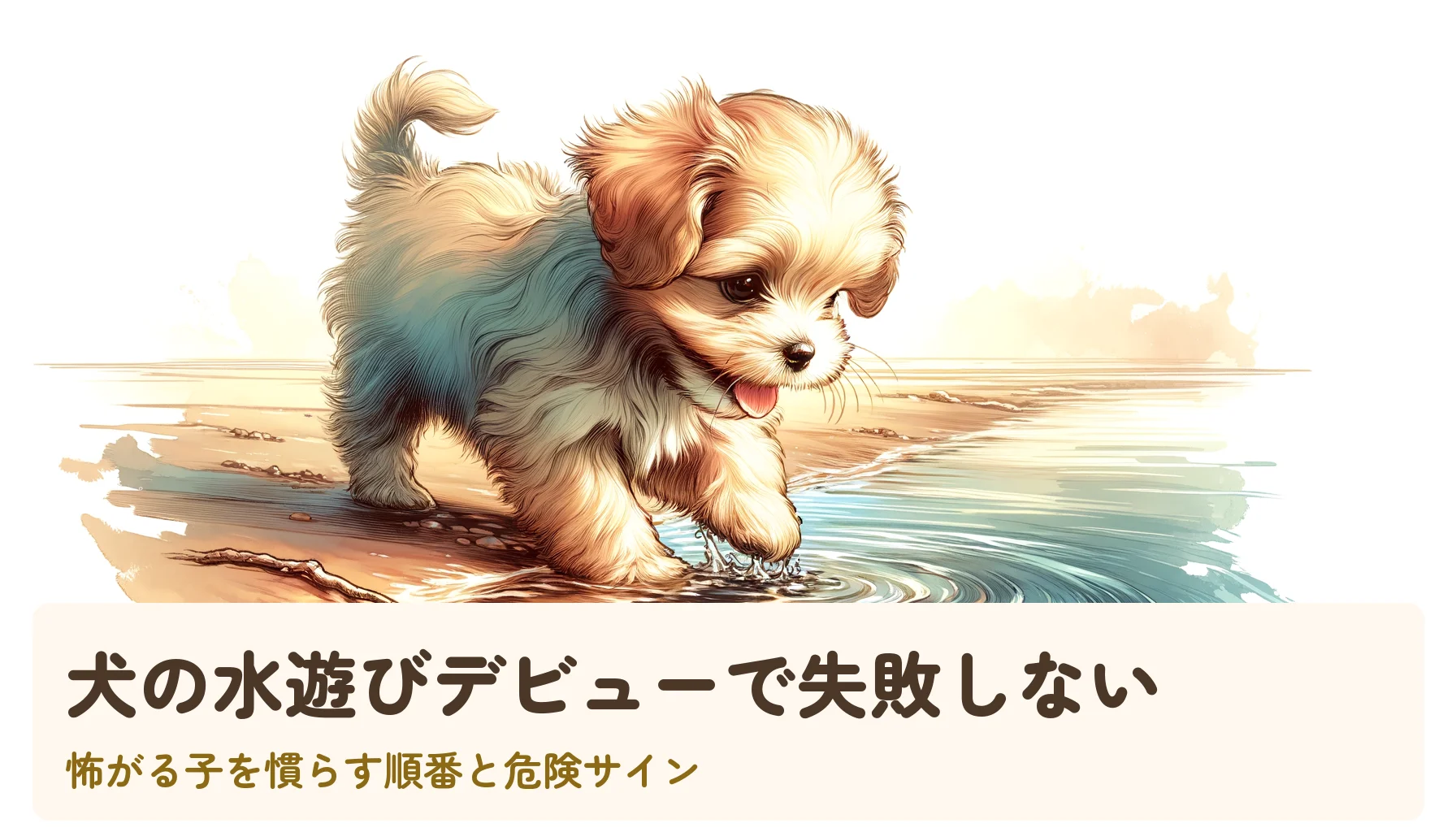 犬の水遊びデビューで失敗しない|怖がる子を慣らす順番と危険サイン