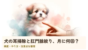 犬の耳掃除と肛門腺絞りの頻度とやり方