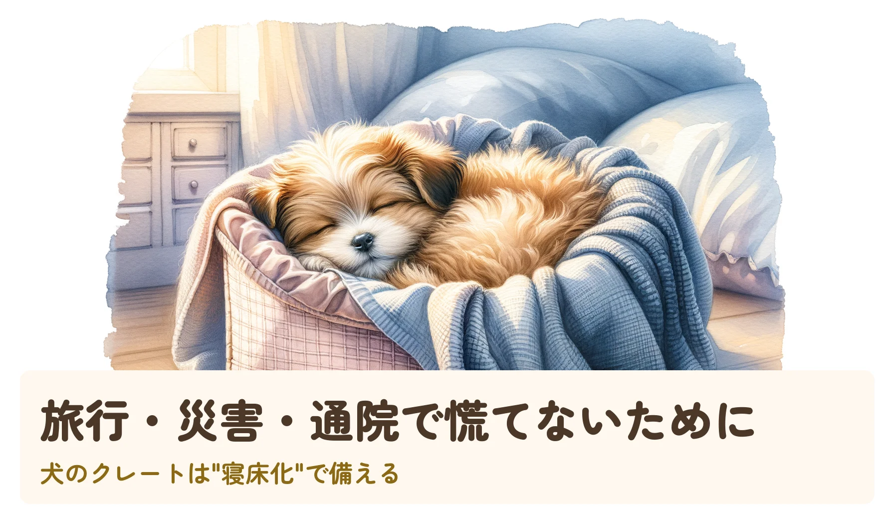 旅行・災害・通院で慌てないために|犬のクレートは"寝床化"で備える